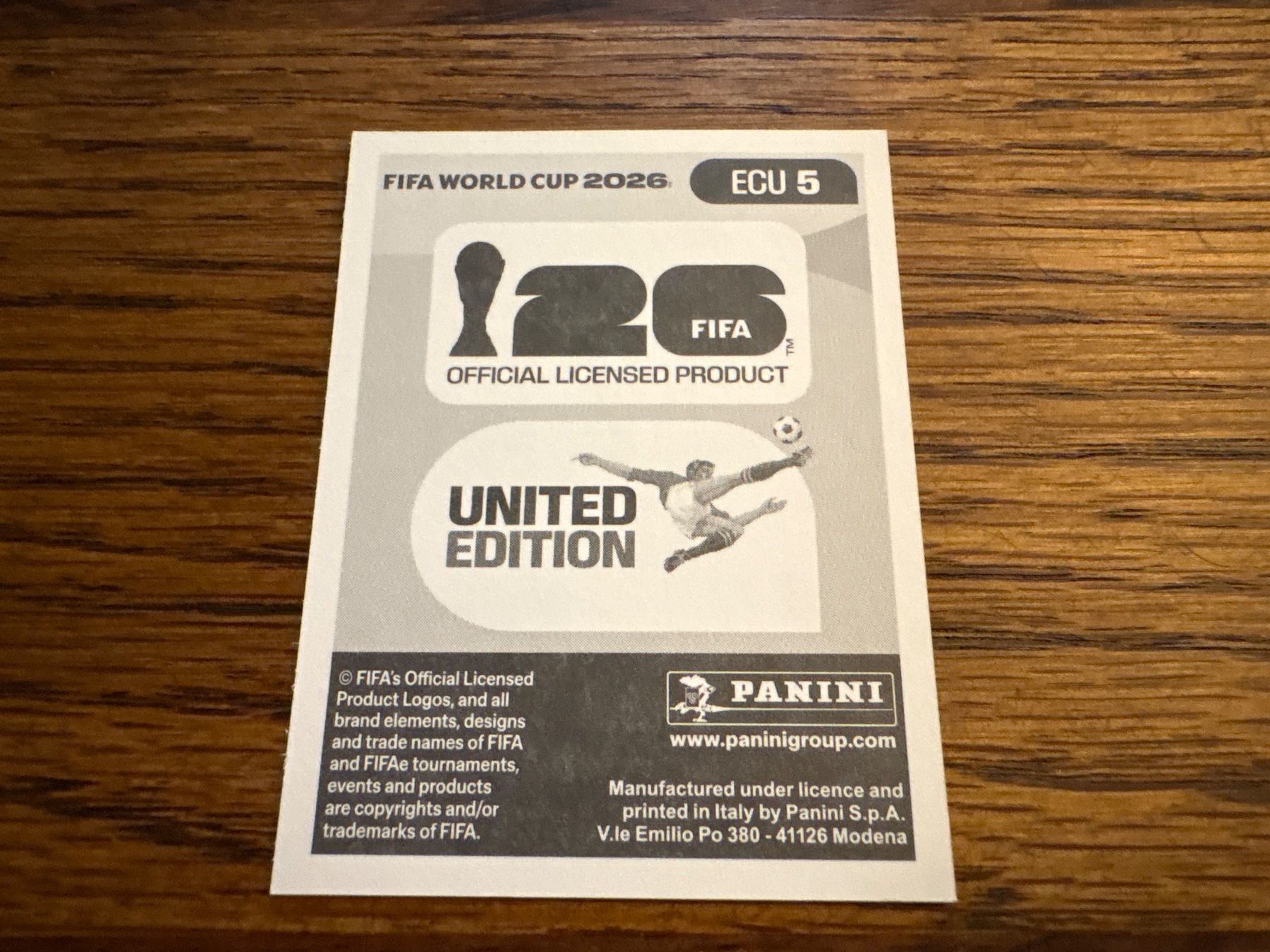 Panini Carte collezionabili: Panini 2026 ECU 5 – Nuovo (secondo la descrizione) da Elsau venduto da Cerry81 1