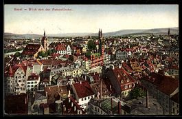 AK Basel, Blick von der Peterskirche