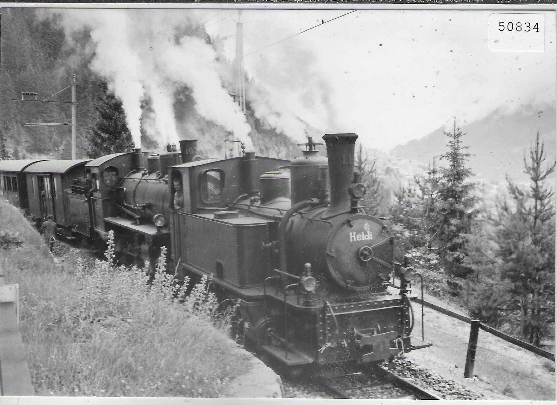 Cartoline postali: Dampffreunde Rhätische Bahn - Russein – Usato da Ettingen venduto da Kartenplanet