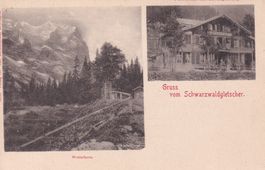 Schwarzwaldgletscher   BE  mit Wetterhorn    ca. 1 9 0 0