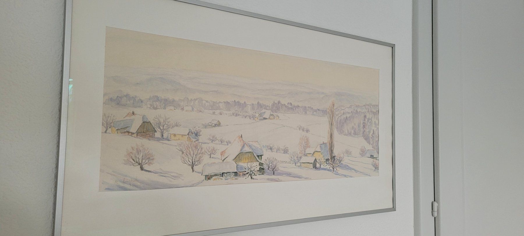 Gemälde: Original von Emil Bärtschi Winterlandschaft – Gebraucht aus Aarberg von belaija