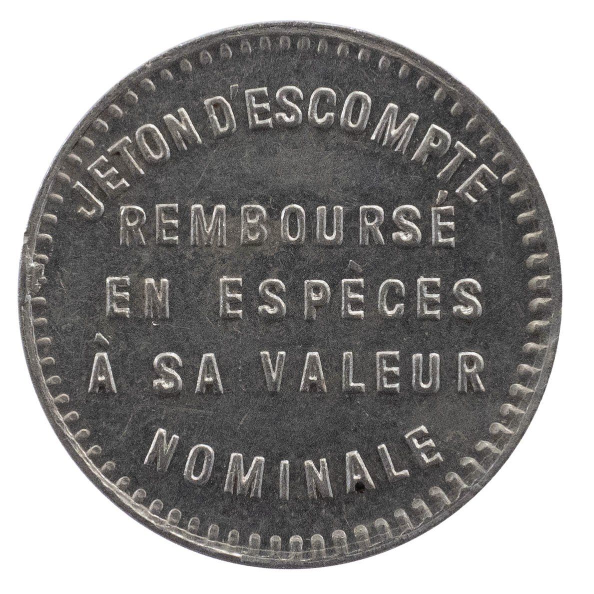 Medaillen: Jeton Genève, Union Comm. d'Escompte 2 1/2 Centimes – Gebraucht aus Rotkreuz von Swiss-Coins 1