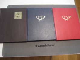 3  Briefmarkeneinsteckbücher, weisse Seiten, Occasion