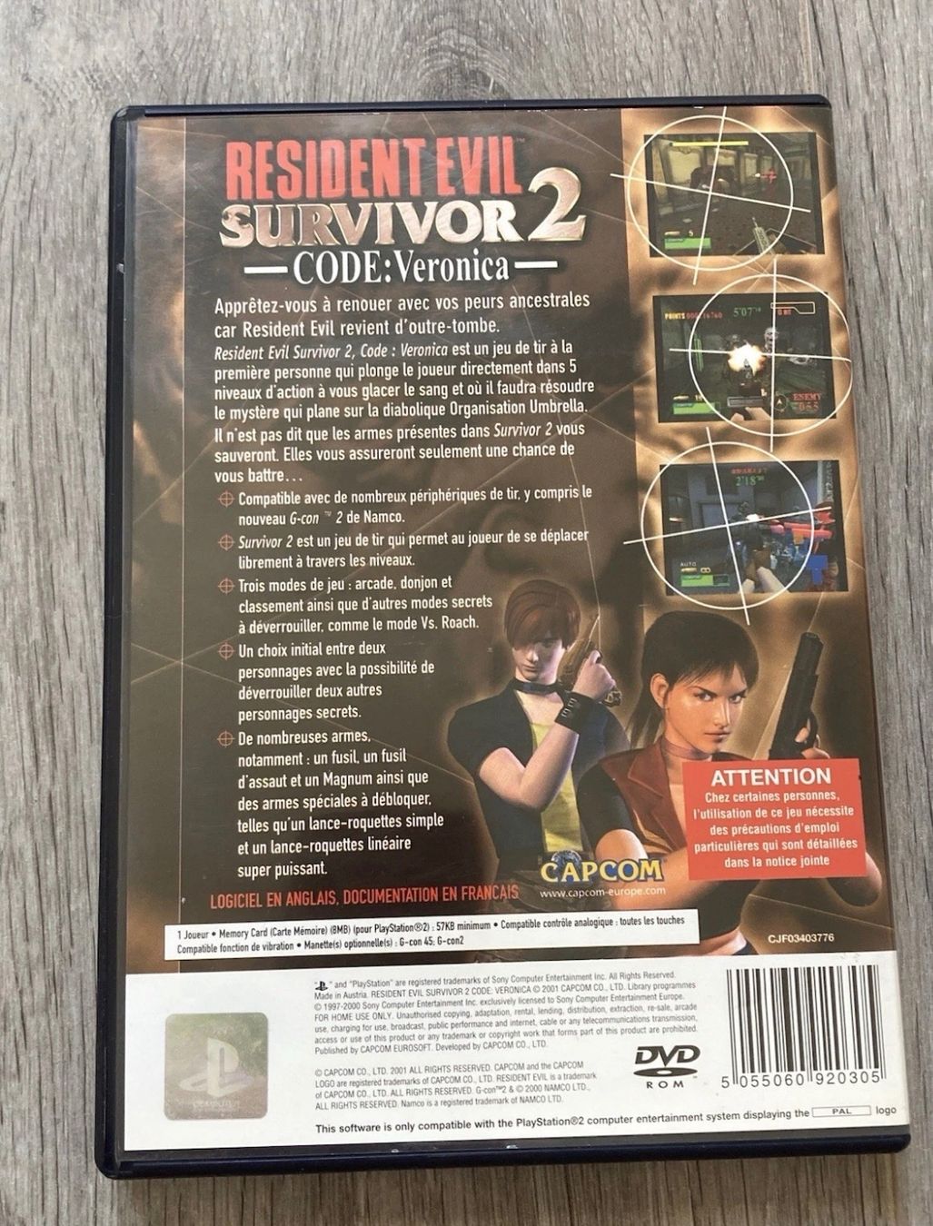Jeux: PS2 Resident Evil Survivor 2 Code Veronica PAL FR – D'occasion à Lausanne par Defgon 1