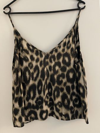 100% Viskose Top in Animal-Print von Massimo Dutti, Gr. 36
