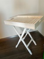 Tabletttisch Holz weiss