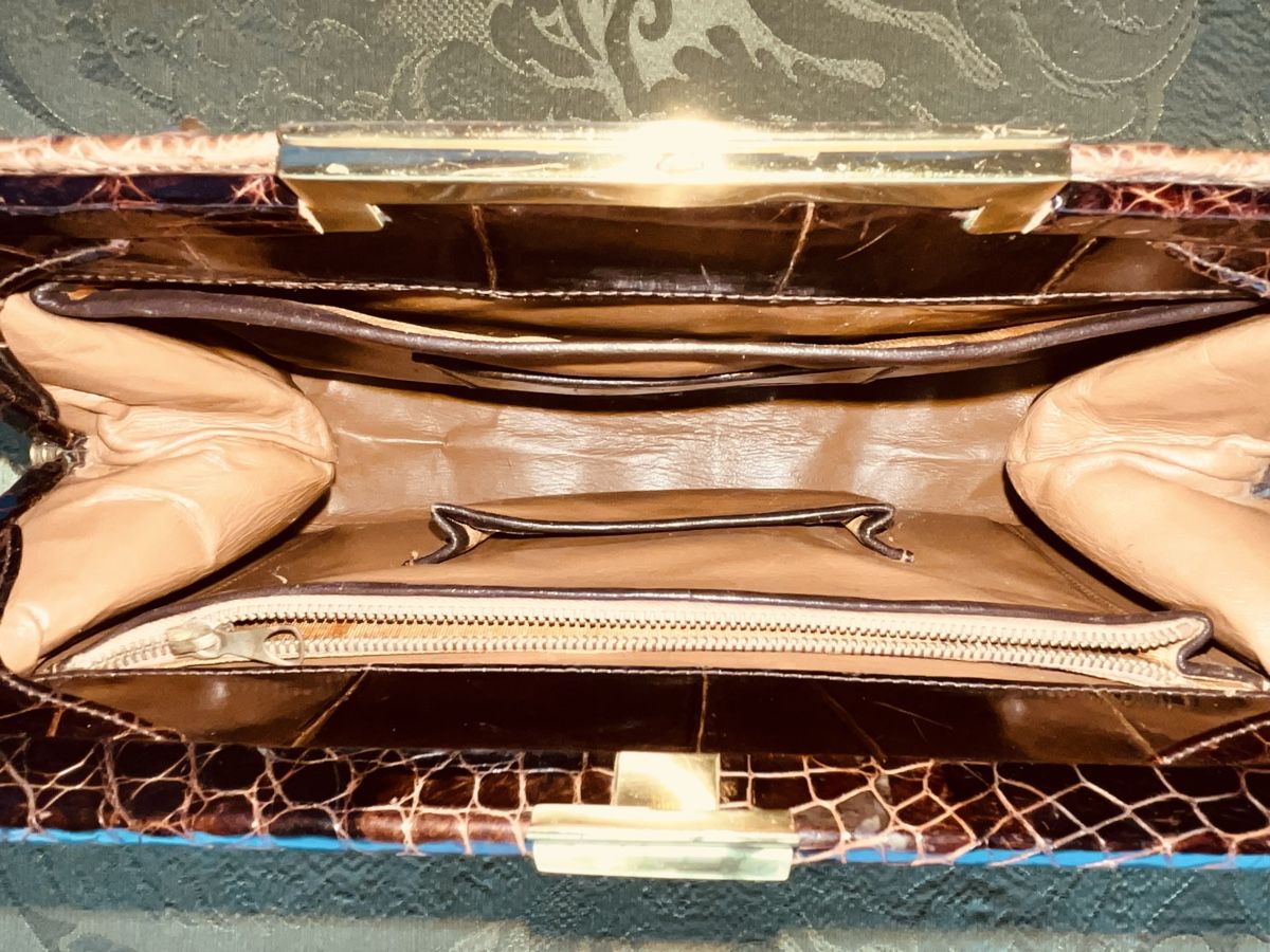 Borse da donna: Krokodilleder Handtasche Vintage. – Usato da Allschwil venduto da ILLUGO 7