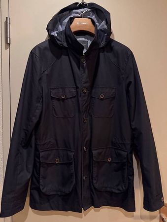 PELIKAMO Waxed Cotton Field Jacket Gr. 48 (M) blau NP 890