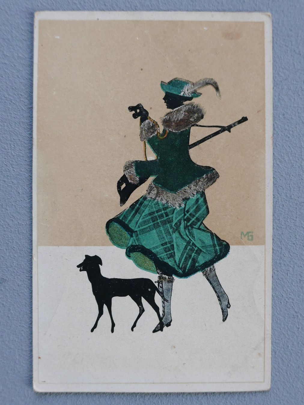 Cartoline postali: 2 ANTIKE ANSICHTSKARTEN MODE GRAFIK 1919 1930 – Usato da Balgach venduto da Zwischenraum 3