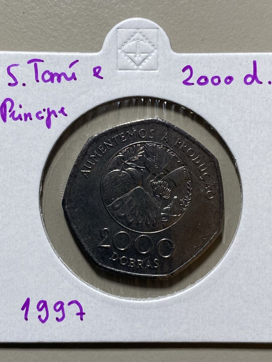 Tutti le monete: S.Tomé e Principe - 2000 Dobras - 1997 – Usato da Payerne venduto da Mike1682