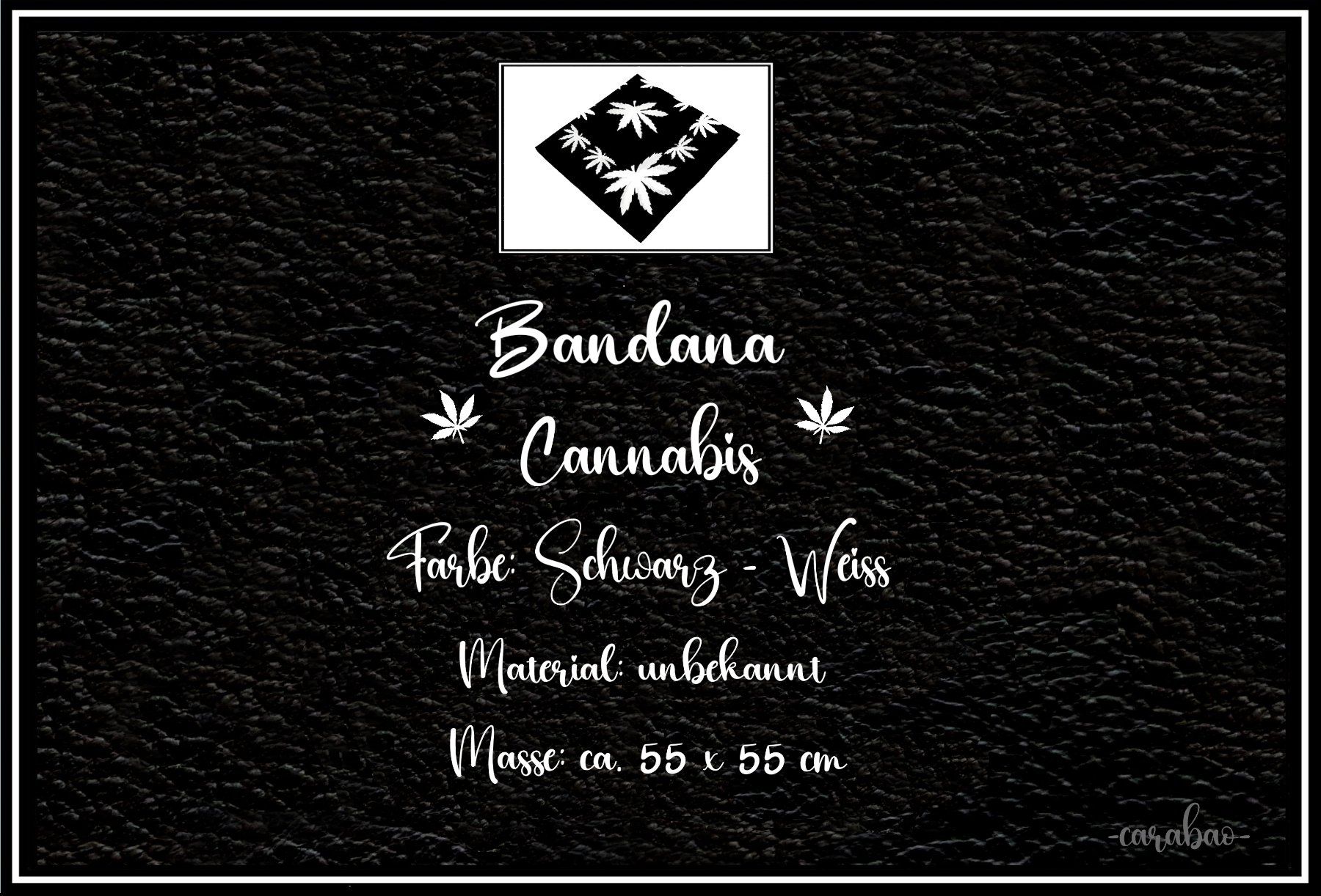 Foulard & Sciarpe: Bandana / Cannabis / Schwarz - Weiss – Nuovo (secondo la descrizione) da Winterthur venduto da -carabao- 4
