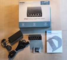 D-Link DGS-1005P/E Gigabit PoE+ Switch (60 W) – neuwertig