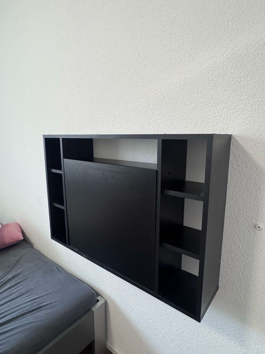 Scaffali: Wandregal mit Klapptisch schwarz – Usato da Hallwil venduto da En.Pu.