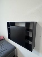 Wandregal mit Klapptisch schwarz
