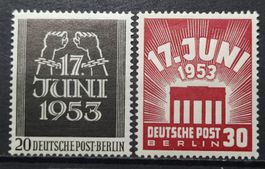 Berlin Volksaufstand Mi-Nr.110-111 Postfrisch Tadellos 50 Fr