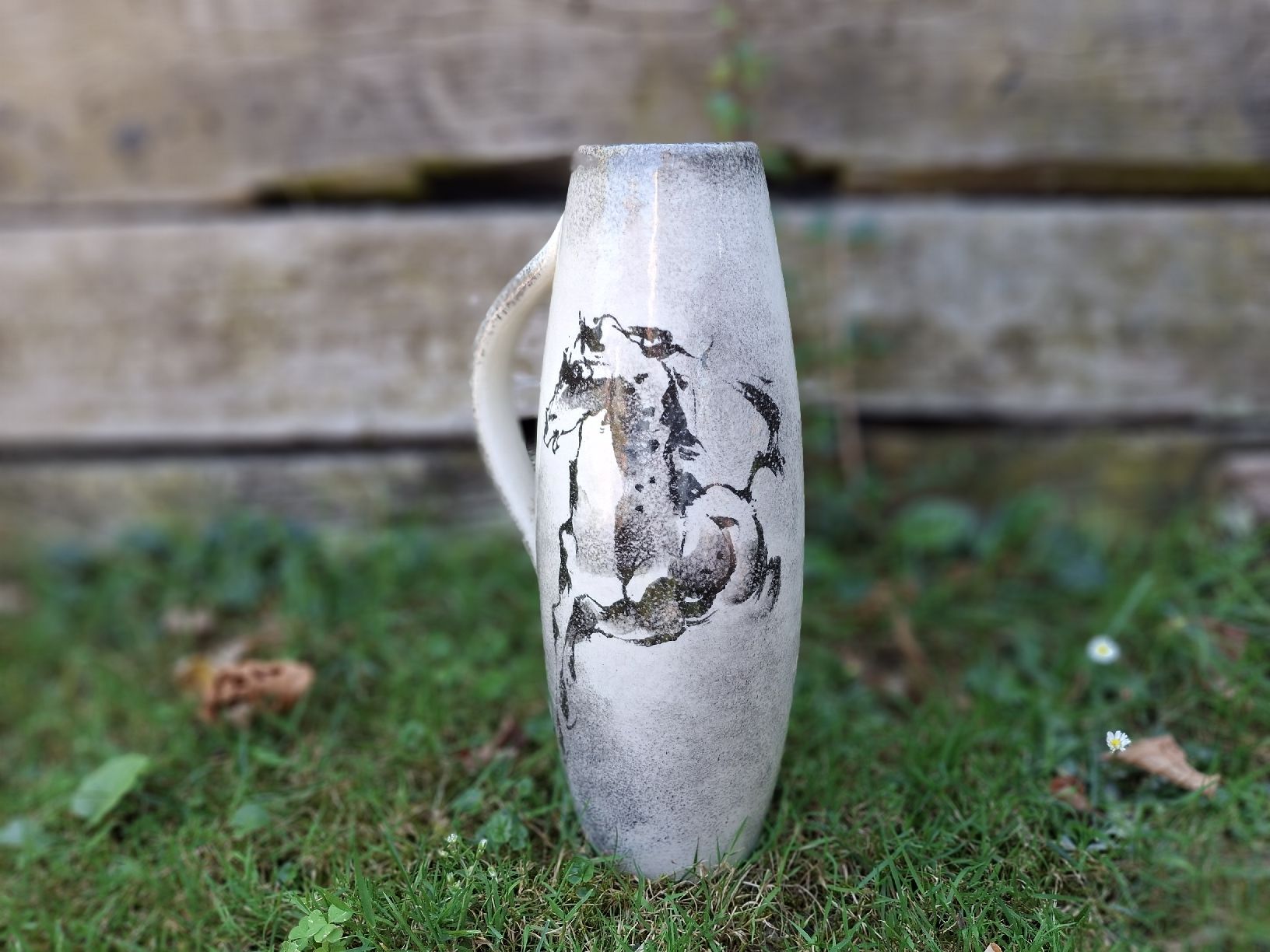Vase & Récipients: Vase mit Pferd G. Fassler 1966  – D'occasion à Bäriswil BE par vonys 1