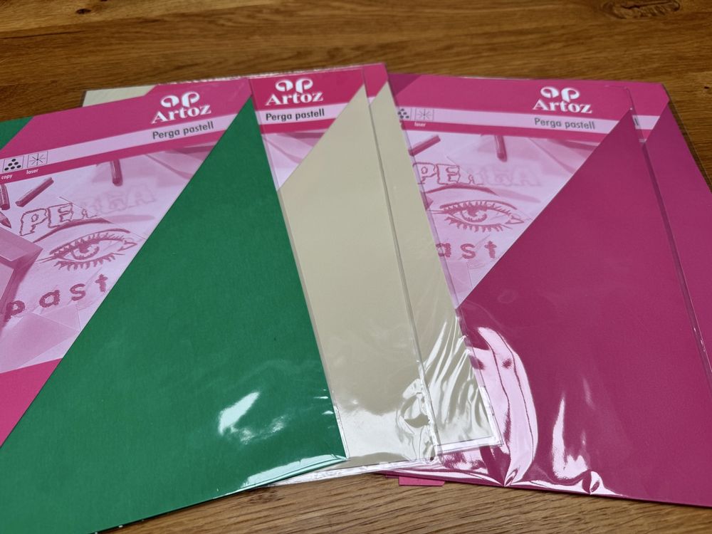 Carta: Artoz Papier Perga Pastell & Dorato 7 x 5er Pack, NEU & OVP – Nuovo e nell'imballaggio originale da Gurmels venduto da topsommer 3