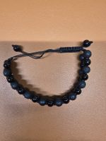 Lava Stein Armband mit Onyx Perlen, Unisex, neu!