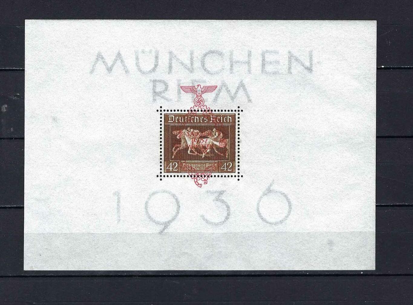 Tutti i francobolli: DR 1937 Block 10 ** – Nuovo e nell'imballaggio originale da Altstätten SG venduto da euro010