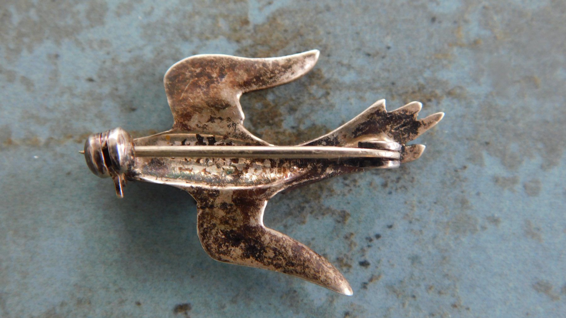 Spille & Fermagli: Schwalbe antike Brosche Silber 835/Markasiten oder ev.Pyrite – Usato da Bottmingen venduto da Laternenlicht 4