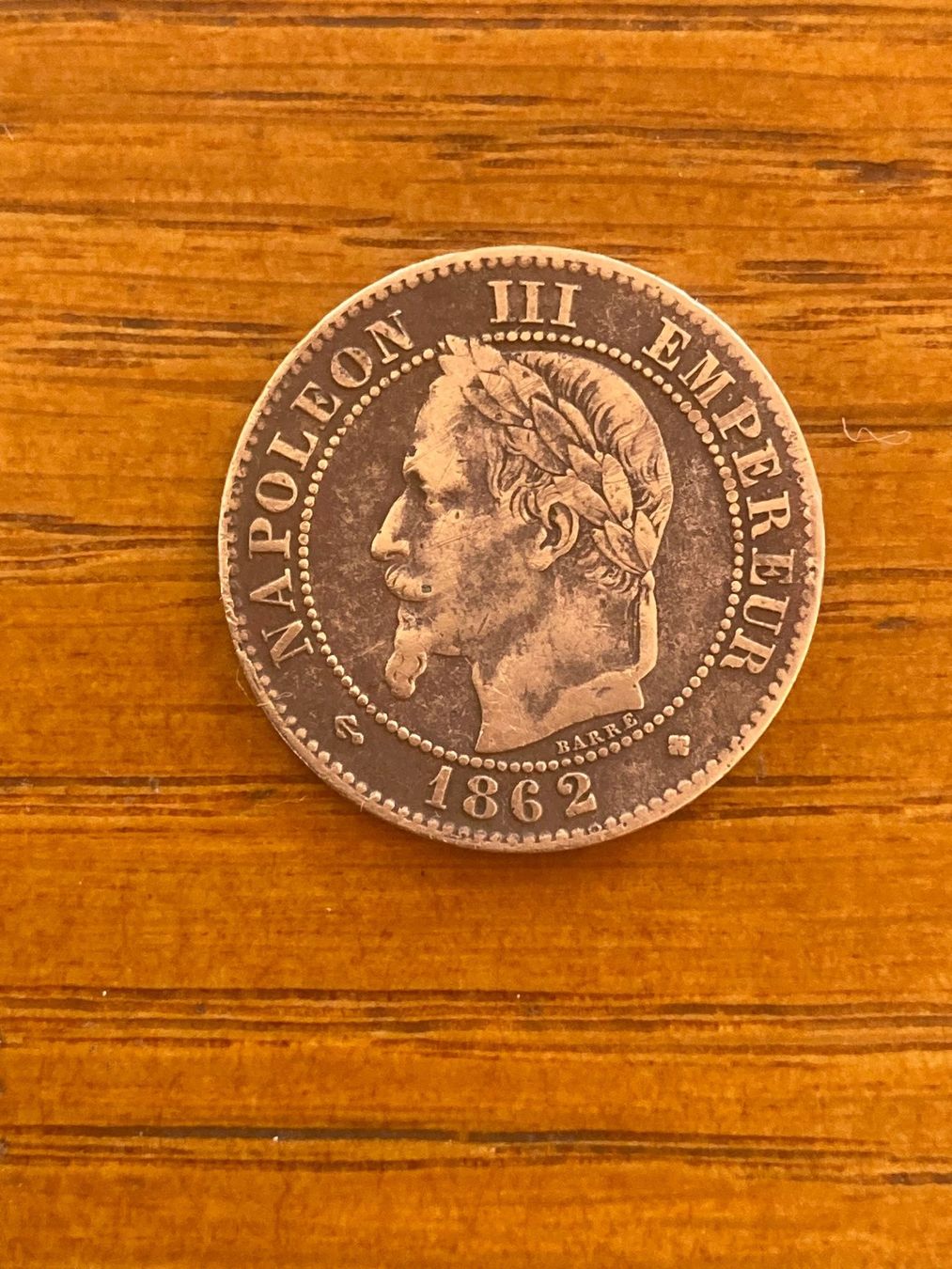 Alle Münzen: France -2 centimes  1862 – Gebraucht aus Lovens von Traktor69