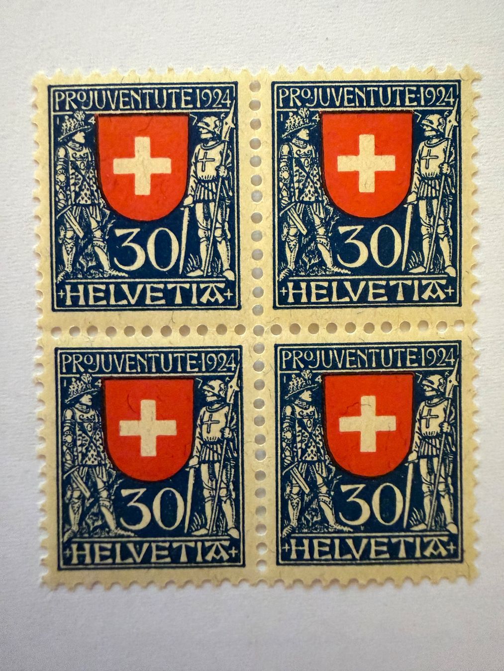 Tutti i francobolli: Pro Juventute 1924 kompletter Viererblocksatz postfrisch – Usato da Sessa venduto da fed_y67y 3