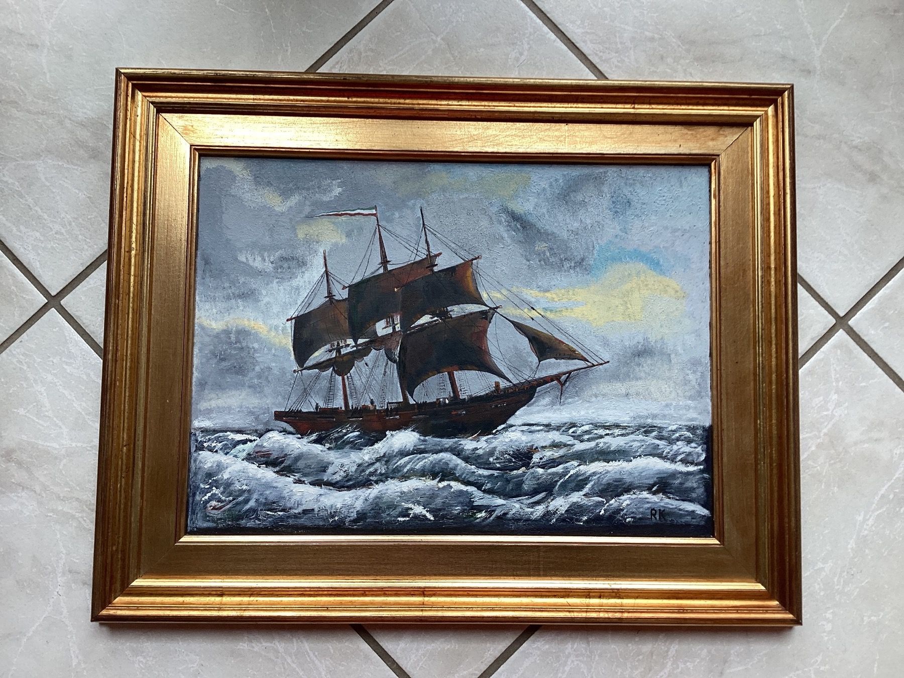 Poster & Bilder: Holzbild : Schiff u Meeres Stimmung ! – Gebraucht aus Schöfflisdorf von seahorse61