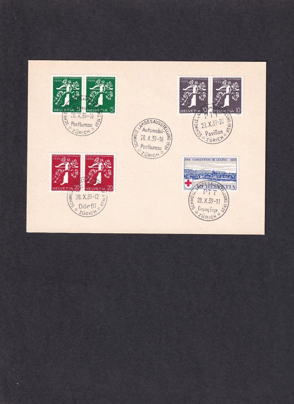 Tutti i francobolli: Schweiz 1939 Expo: horizontale Paare – Usato da Birsfelden venduto da Sakurajima 1