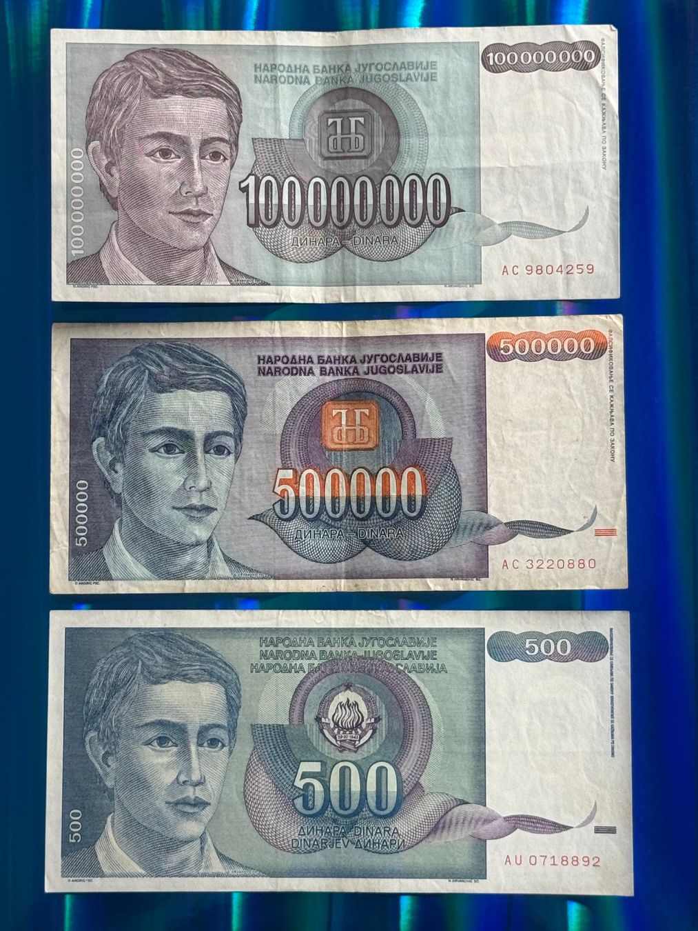 Banknoten: HYPERINFLATION - Belgrad 1990/93 - Jugoslawien - Dinara – Gebraucht aus Pfäffikon SZ von Sieben77 1
