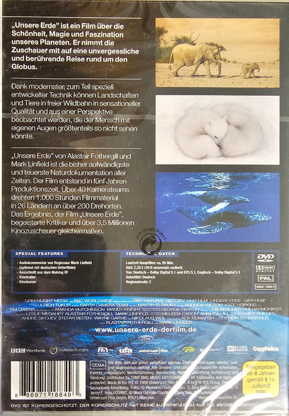 Tutti i DVDs: Unsere Erde – Nuovo e nell'imballaggio originale da Wahlen b. Laufen venduto da Cg10 1