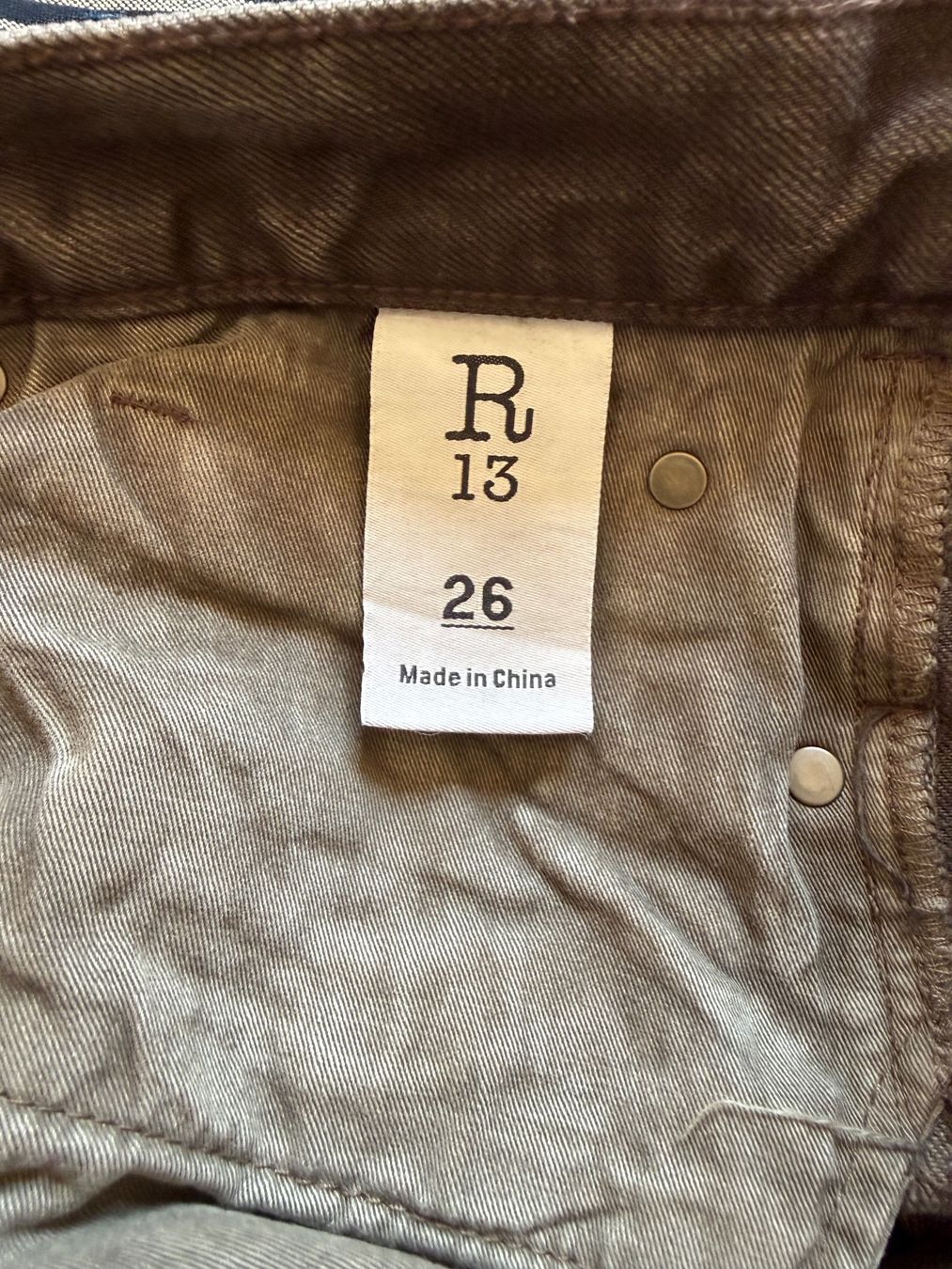 Jeans: R13 Crossover Jean, Vintage Chocolate Brown – Gebraucht aus Luzern von Mamutpe 2
