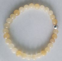 Calcit 6 mm Perlen Elast - Armband