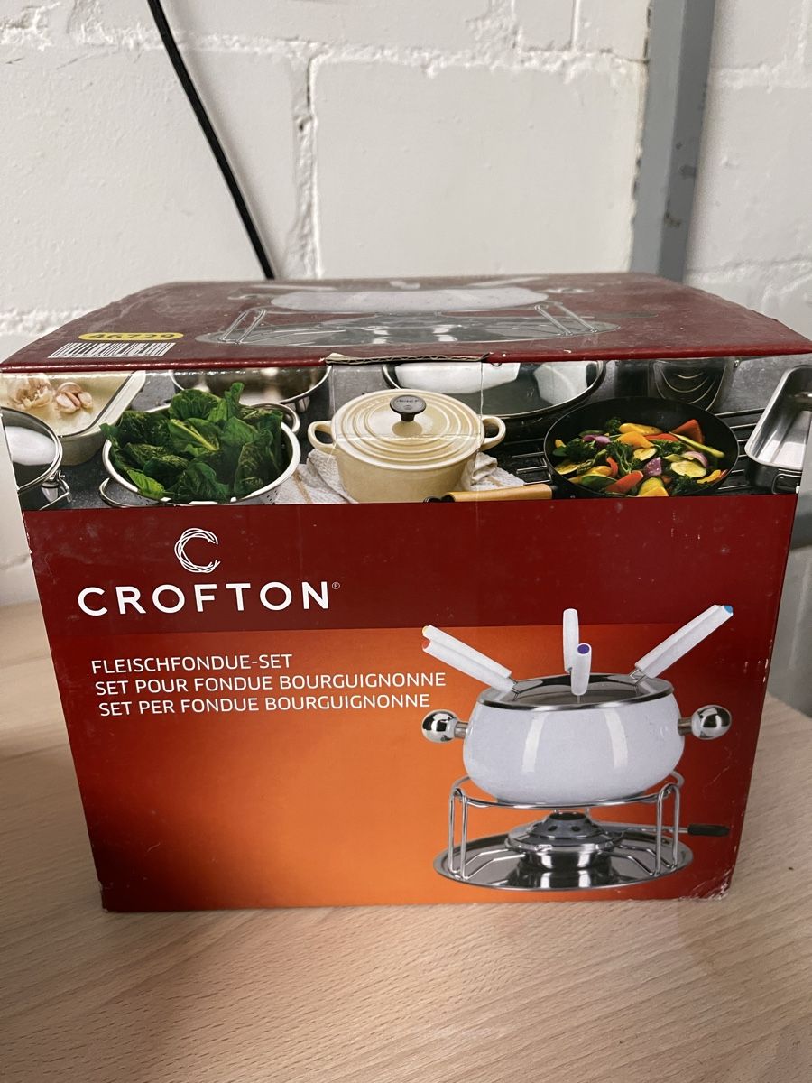 SilverCrest Küchengeräte: Crofton Fleischfondue-Set mit Teller schwarz – Neu (gemäss Beschreibung) aus Jona von Acla 1