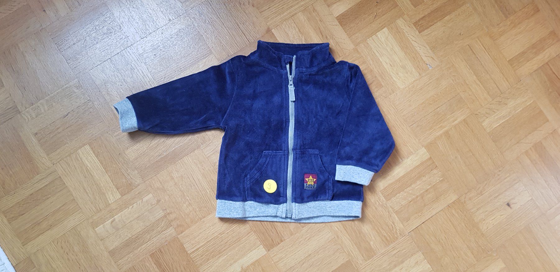Giacche & Cappotti: Jacke blau mit grauen Bündchen, Gr. 74 – Usato da Dietikon venduto da grafad