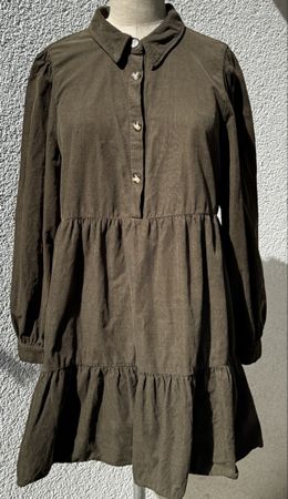Zara Hemdkleid Cord Gr.L Khaki 