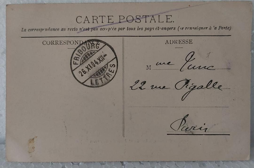 Cartoline postali: FRIBOURG  -  Vallée et Pont du Gotteron  -  1904 – Usato da Delémont venduto da Domdom1 1