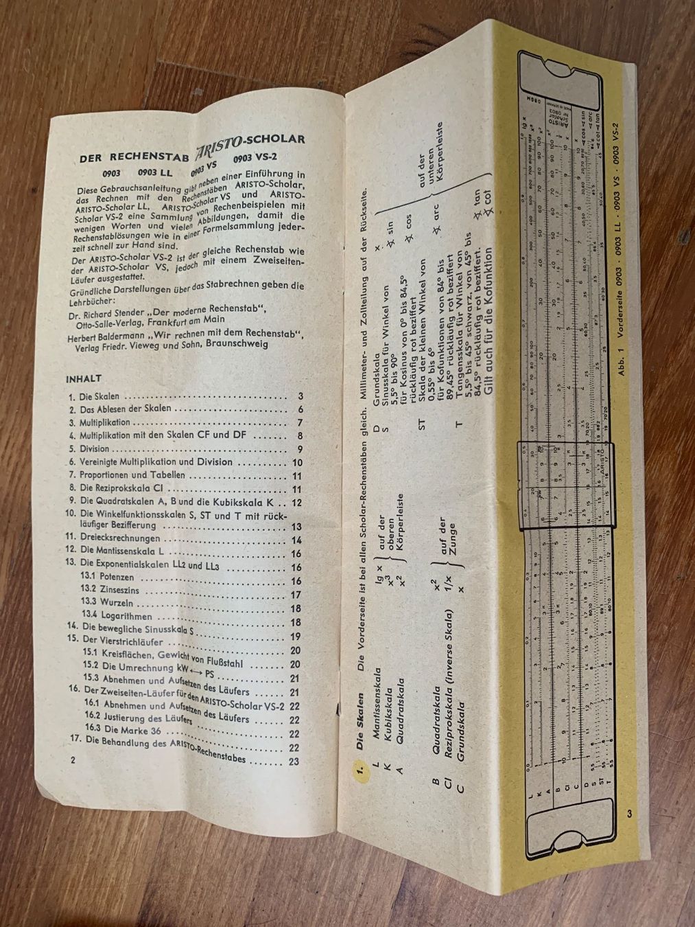 Calcolatrici tascabili: Rechenschieber/Rechenstab Aristo - Scholar LL – Usato da Edlibach venduto da RUW19 5