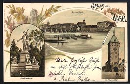 Litho Basel, Jacob-Denkmal, St. Johann T