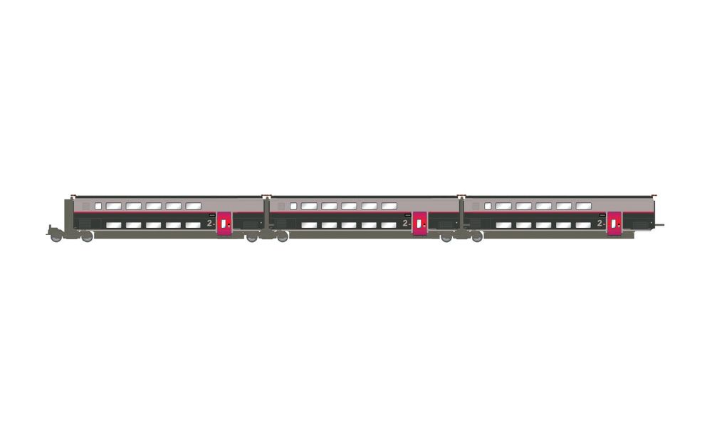 JOUEF HJ 1033 HO Rame TGV Duplex Livrée Carmillon SNCF 1/87 1