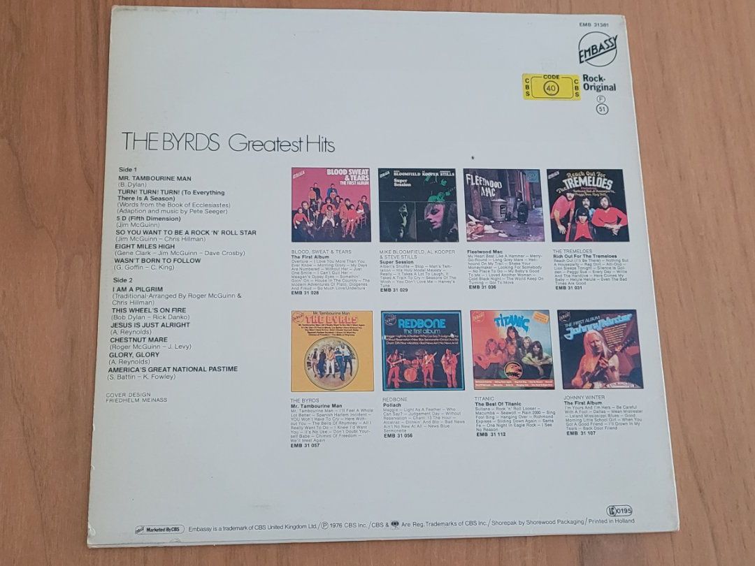 Dischi in vinile: LP  The Byrds – Usato da Martigny venduto da MZ-67 1