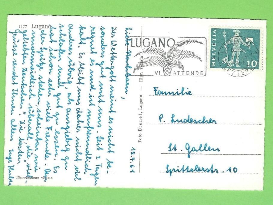Ansichtskarten: Lugano – Gebraucht aus Zürich von t24_de 1