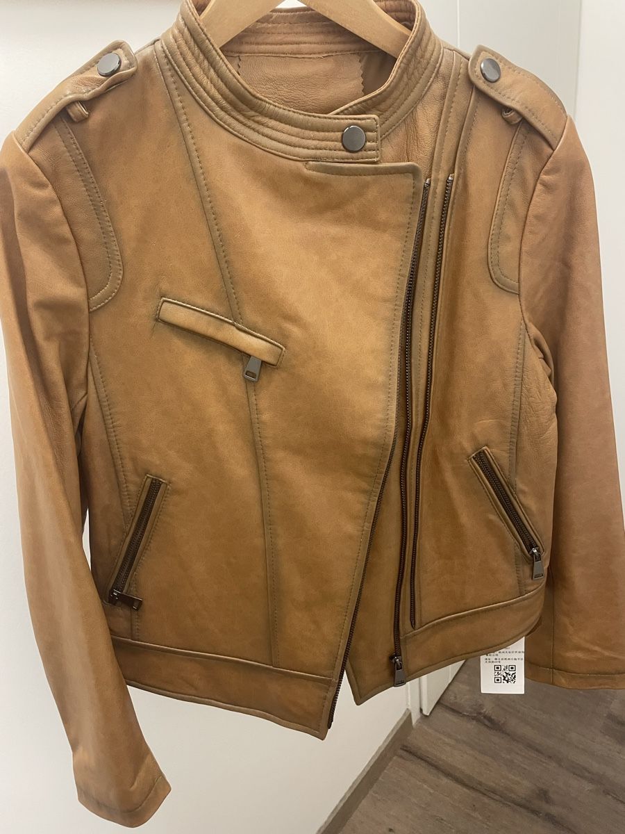 Giacche: Tan Brown Leather Jacket - Autumn Style - Size M – Nuovo e nell'imballaggio originale da Vessy venduto da jie_gl9n