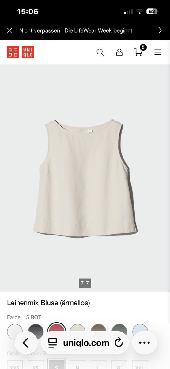 Top: Uniqlo Leinen Top – Nuovo (secondo la descrizione) da Lotzwil venduto da etienneundjoelle 1