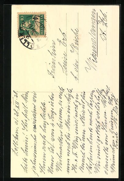 Cartoline postali: Zollikon, Anwohnerin in einer Gasse mit  – Usato da Berlin venduto da bartko-reher 1