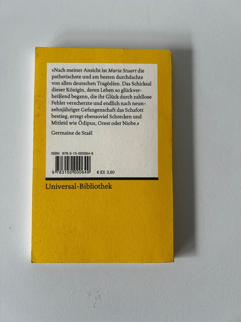 Libri: Friedrich Schiller Maria Stuart – Usato da Zürich venduto da fritzbachmann 1