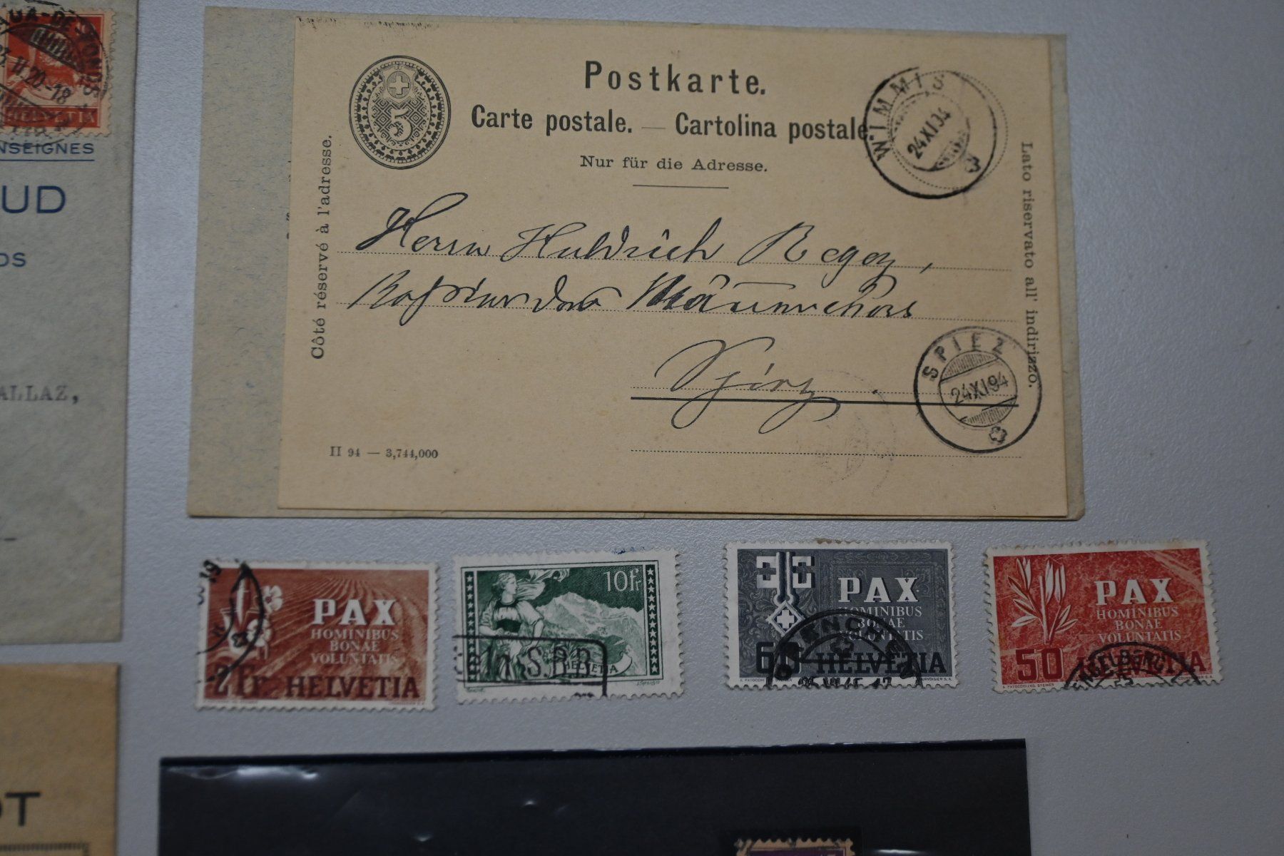 Alle Briefmarken: 1 Lot Schweiz 27.7. – Gebraucht aus Steffisburg von Sorbas 2