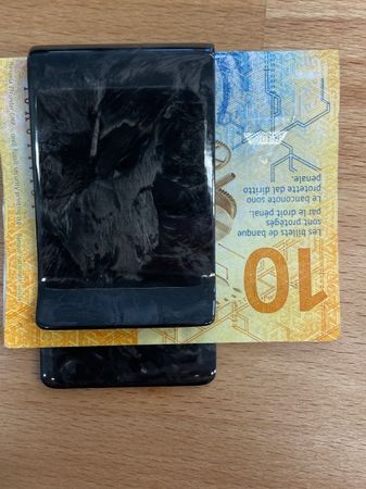 Geschenk Money Clip. Notenhalter. Forged CARBON. Portmonnaie