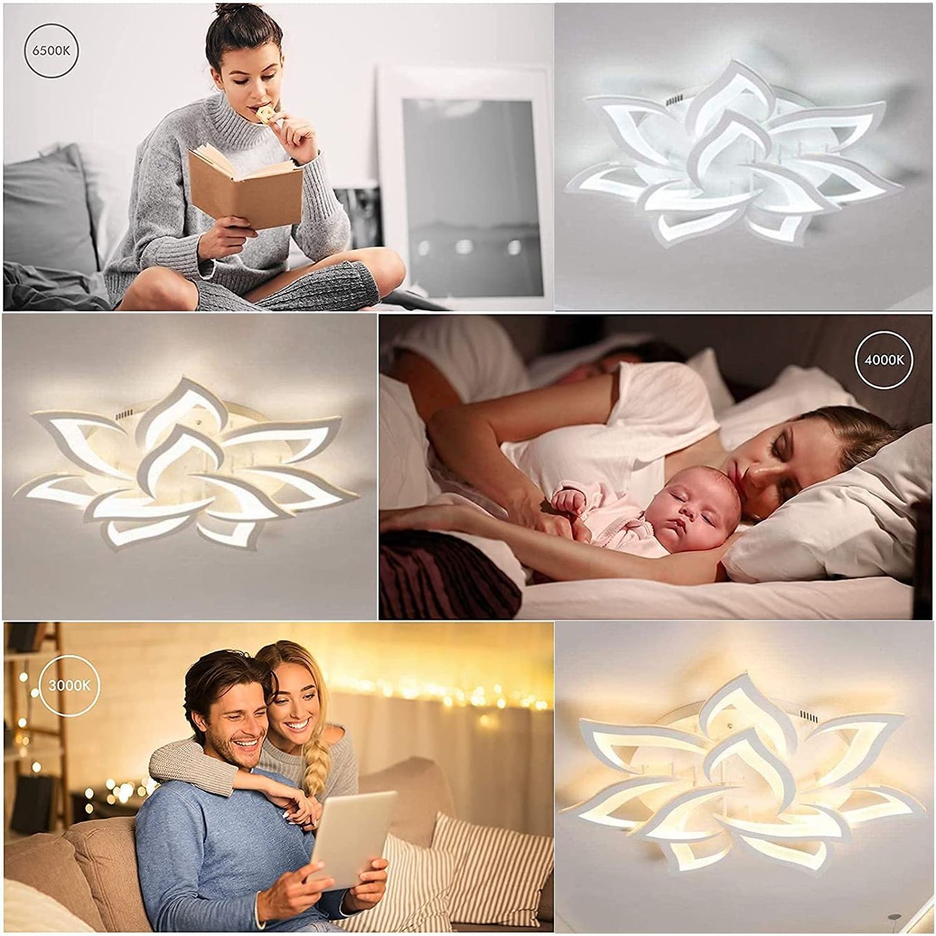Lampadari & plafoniere: LED Deckenleuchte Deckenlampe Ø 85cm dimmbar mit Farbwahl – Nuovo e nell'imballaggio originale da Basel venduto da EchoPeak 3