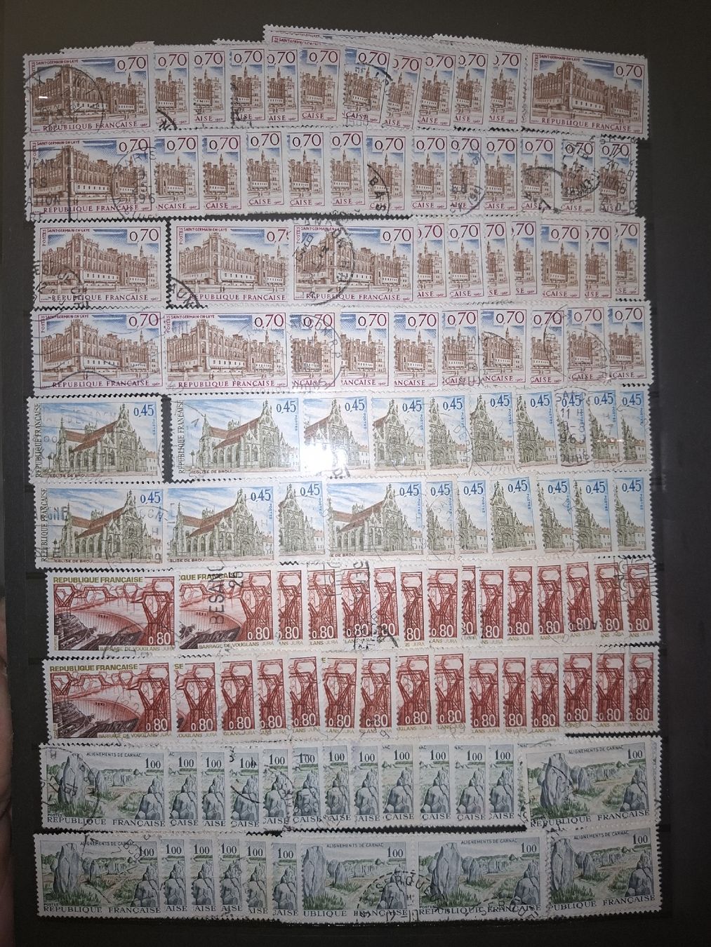 Alle Briefmarken: Dublettensammlung Frankreich – Gebraucht aus Balgach von SIMEON27 2