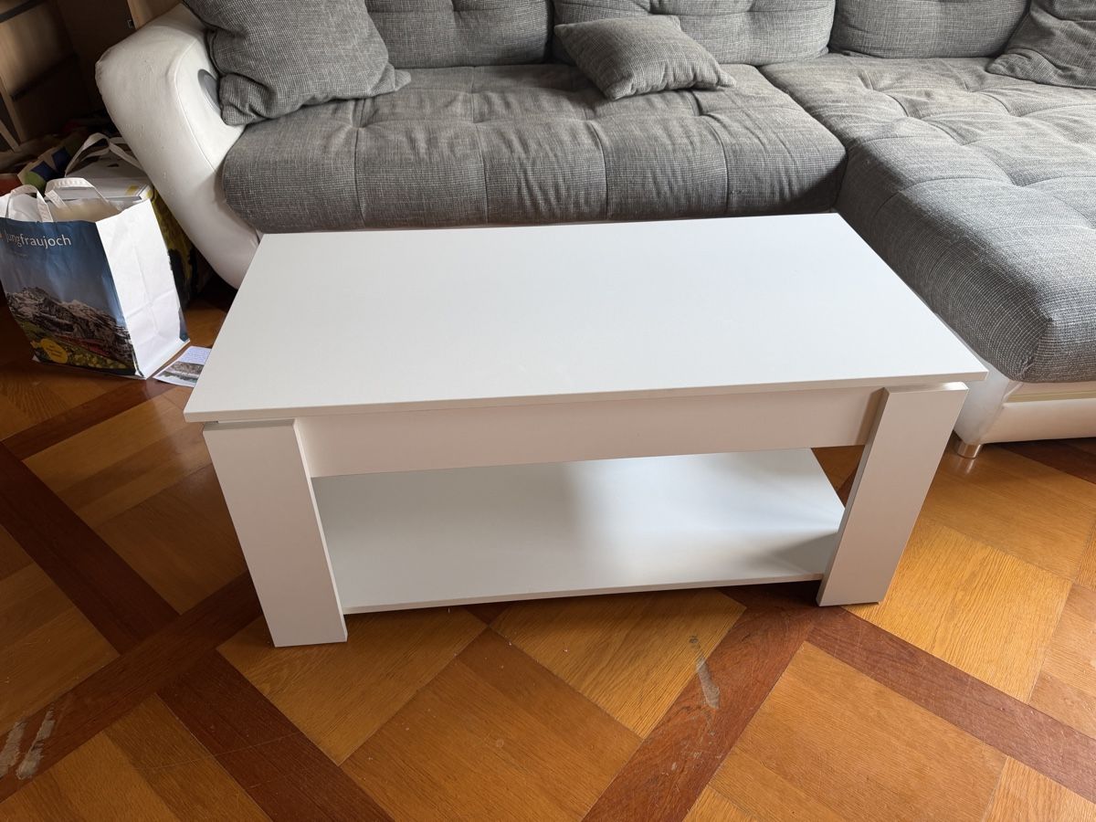 Tables: Couchtisch weiss mit Hubfunktion – D'occasion à Grindelwald par yoloflip45 1